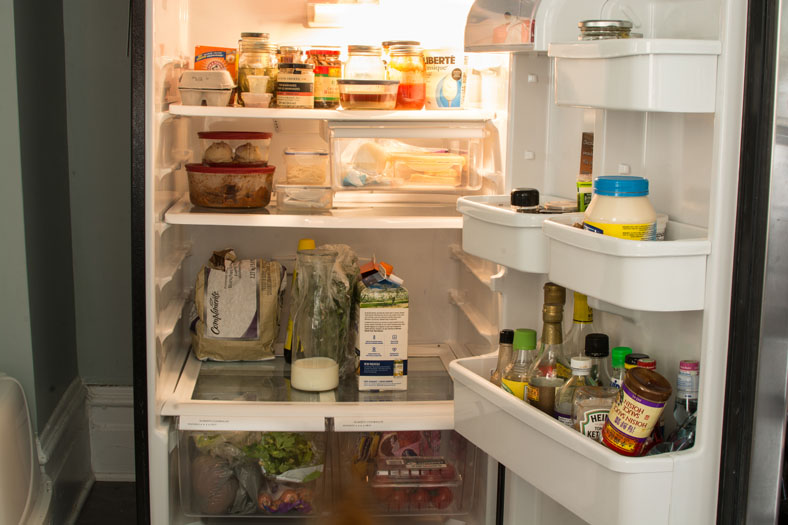 Réfrigérateur, fridge, fridge interior, food waste, gaspillage alimentaire